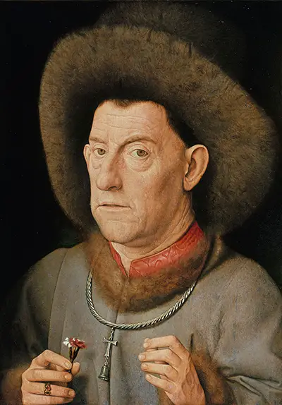Portrait of a Man with Carnation Jan van Eyck